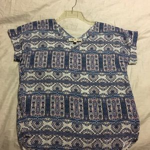 Pink Rose Pattern Blouse